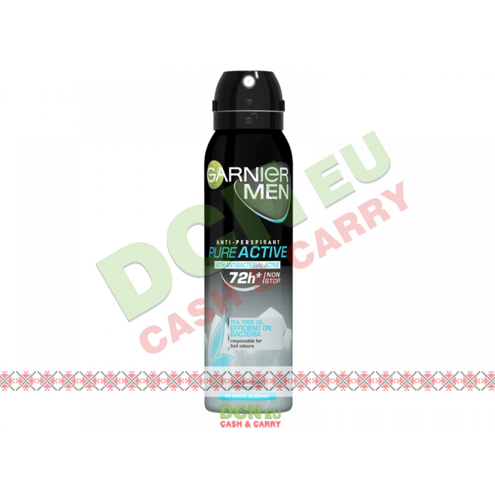 GARNIER ANTIPERSPIRANT DEO 150ML MEN MINERAL ERASES BACTERIA,